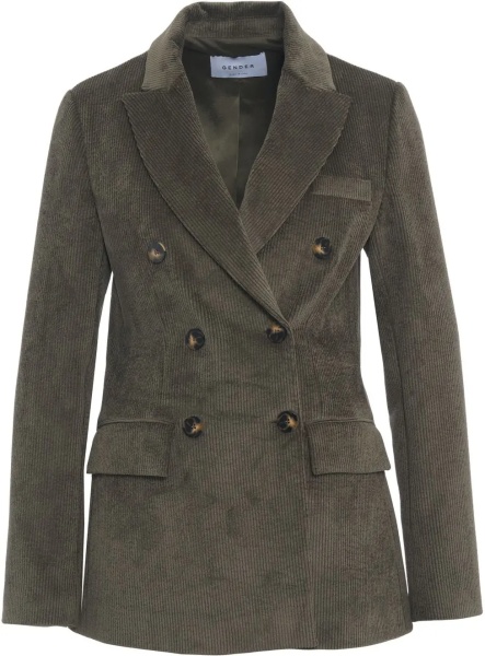 Sacou Double-breasted corduroy blazer