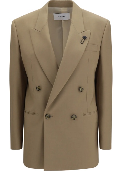 Sacou Double-breasted stretch wool blend Blazer