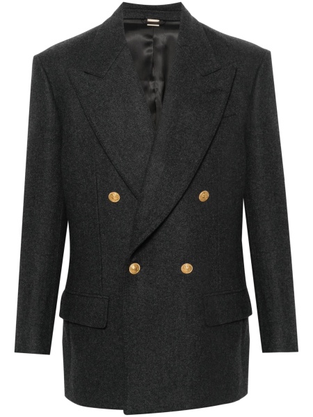 Sacou elegant Gucci gri din lana si casmir