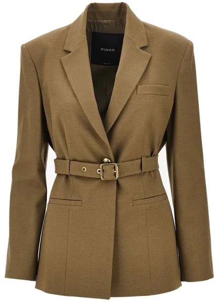 Sacou Gabardine jacket with belt