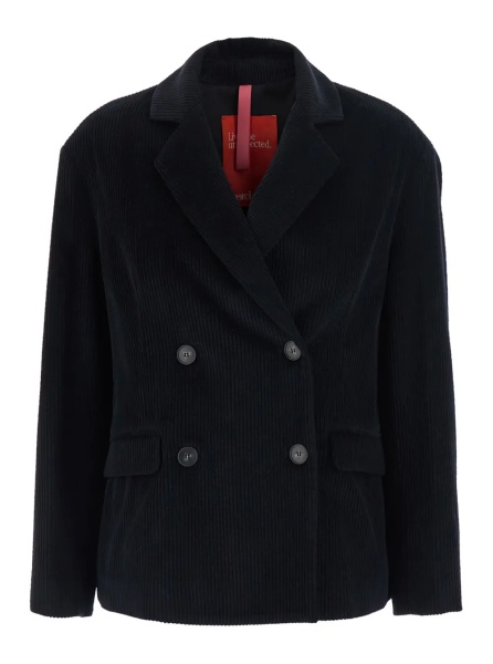 Sacou Jacket nera con chiusura a zip e dettagli in Tech Fabric per donna