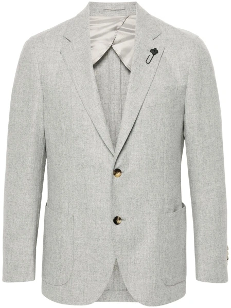 Sacou Lardini gri din lana si casmir