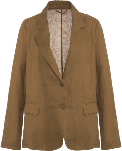 Sacou Linen single-breasted blazer
