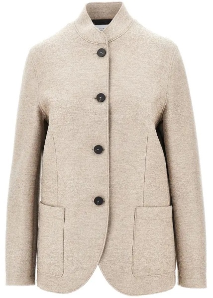 Sacou Pressed wool Nehru jacket