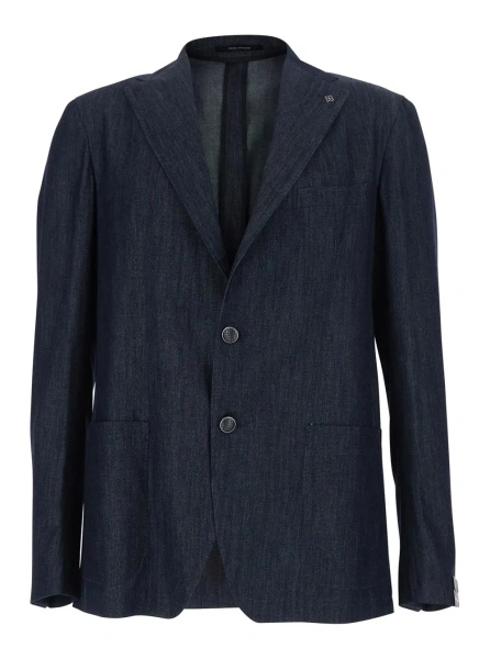 Sacou Tagliatore albastru din denim
