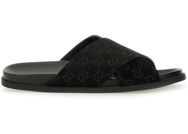 Sandal Slider With Gg Pattern