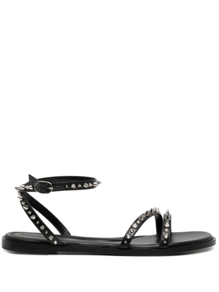 Sandale Alexander McQueen negre din piele