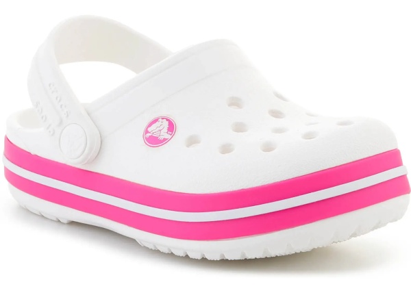 Sandale CROCBAND KIDS CLOG T WHITE/PINK CRUSH