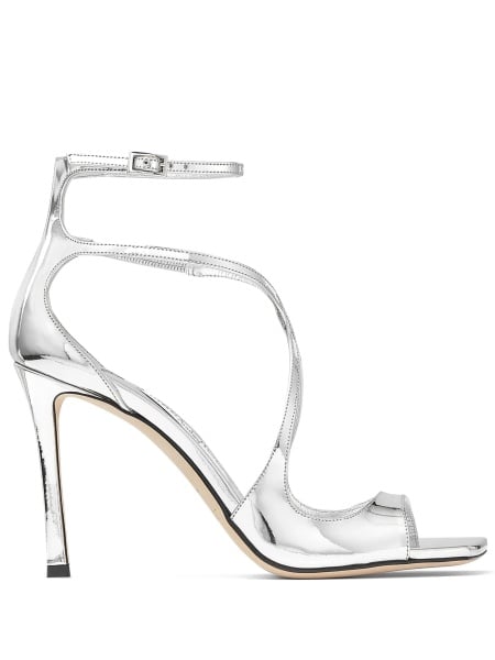 Sandale Jimmy Choo Azia argintii din piele