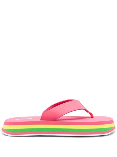 Sandale MSGM roz din material textil