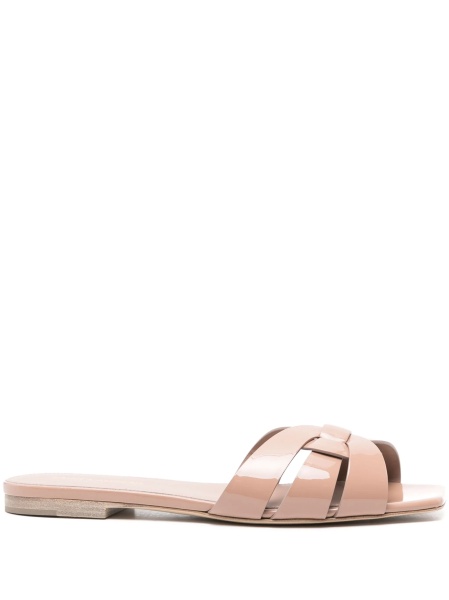 Sandale Saint Laurent roz din piele