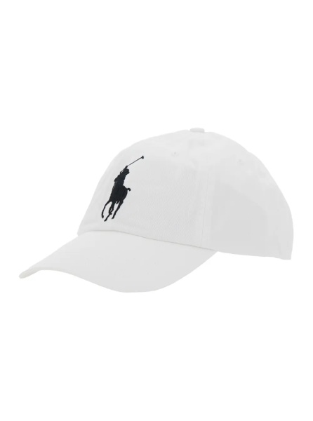 Sapca Baseball Cap with Maxi Pony on the Front and Numeric Detail on the Side in White Cotton for Men