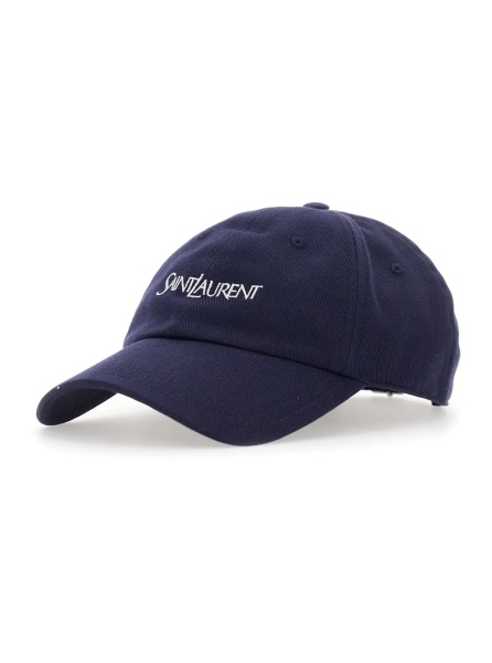 Sapca Blue Baseball Cap with Embroidered Logo Lettering on the Front in Cotton for Men