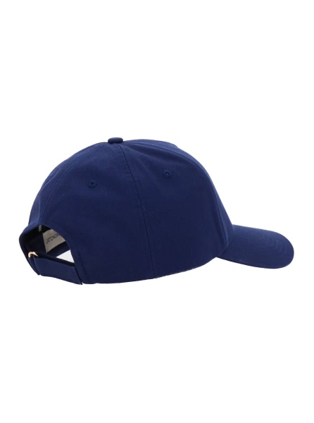 Sapca Blue Baseball Cap with Logo Lettering on the Front in Cotton Man
