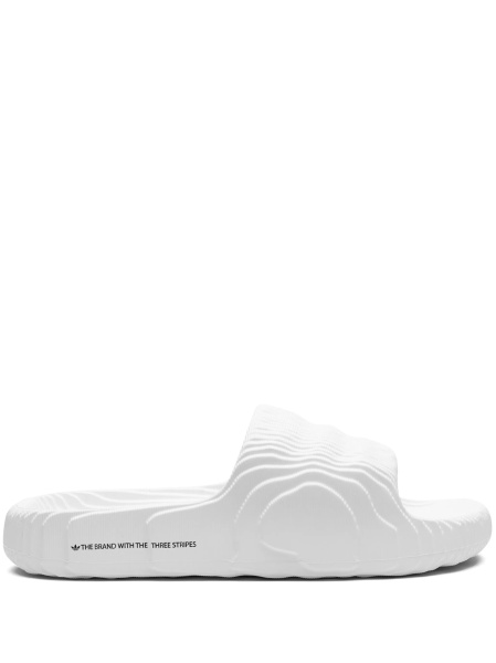 Slapi adidas Originals albi din acetat de polietilen vinil (peva)