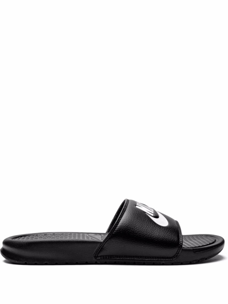 Slapi Nike negri din piele