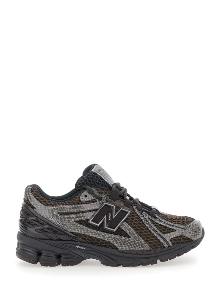 Sneakers '1906R' Brown Sneakers with Mesh Details and Rubber Sole in Leather and Fabric Women