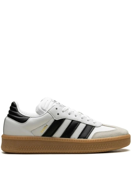 Sneakers adidas Originals samba albi din piele si piele intoarsa