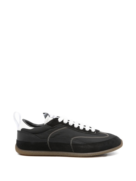Sneakers Alexander McQueen negri din material textil si piele intoarsa