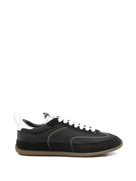 Sneakers Alexander McQueen negri din material textil si piele intoarsa