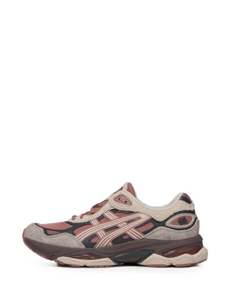 Sneakers ASICS roz din piele intoarsa si material textil