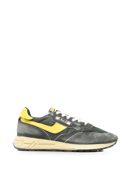 Sneakers AUTRY gri din piele intoarsa si piele