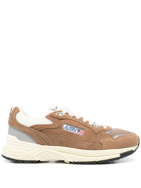 Sneakers AUTRY maro din material textil si piele intoarsa
