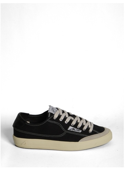 Sneakers AUTRY negri din piele si material textil