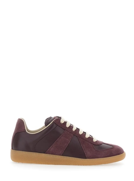 Sneakers Brown Low Top Sneakers in Leather and Suede for Women