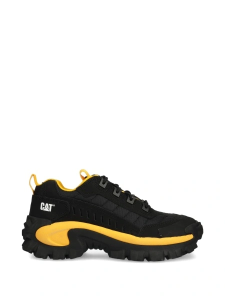 Sneakers Caterpillar negri din piele intoarsa si material textil