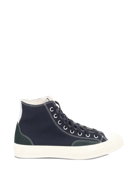 Sneakers Converse Chuck Taylor negri din material textil si piele intoarsa