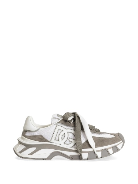 Sneakers Dolce & Gabbana albi din polyester si nylon