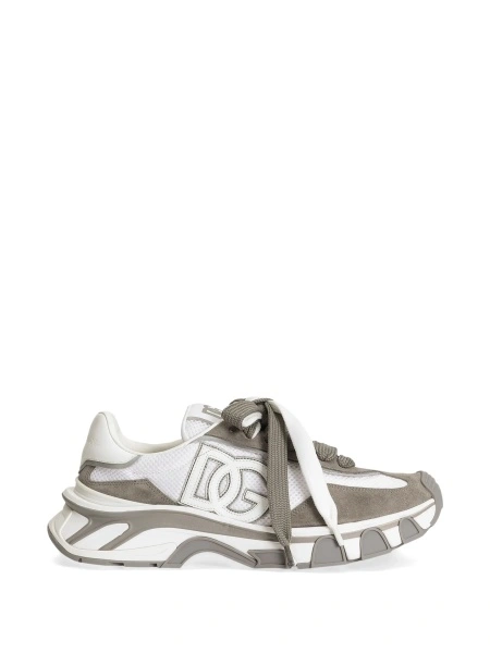 Sneakers Dolce & Gabbana albi din polyester si nylon