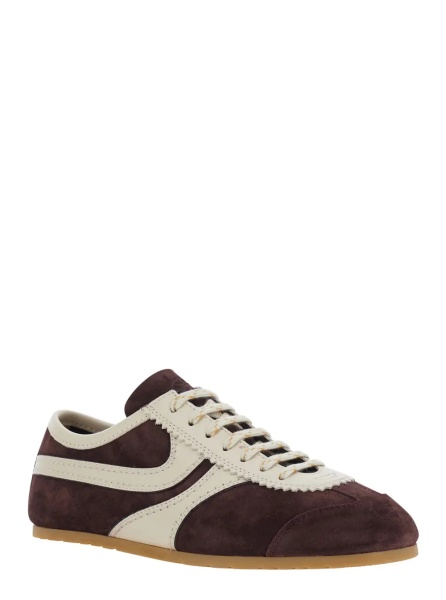 Sneakers 'Dustin' Purple Sneakers with contrasting inserts and seams in suede for women