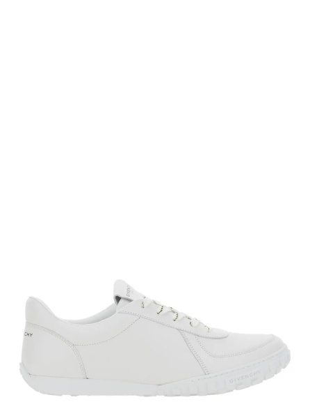 Sneakers 'Glide' white Sneaker with logo lettering on the tongue and heel in leather for men