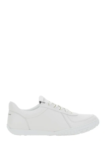 Sneakers 'Glide' white Sneaker with logo lettering on the tongue and heel in leather for men
