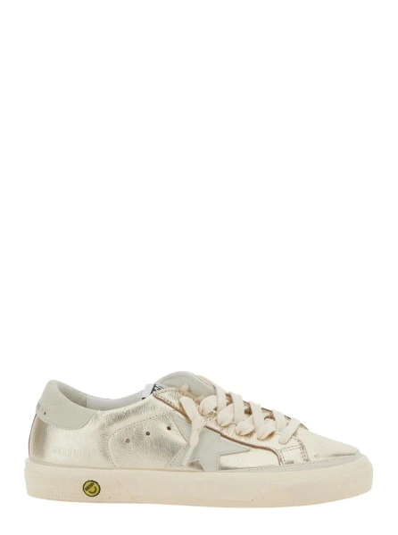 Sneakers GOLDEN GOOSE KIDS gri din piele 'May'