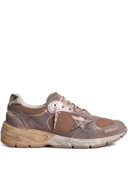 Sneakers Golden Goose star maro din piele si piele intoarsa