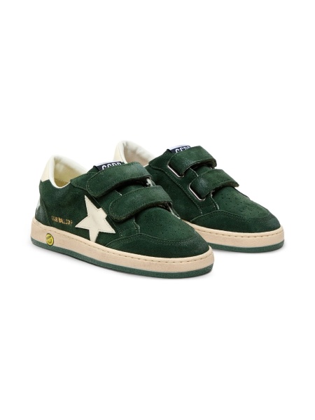 Sneakers Golden Goose verzi din piele si piele intoarsa