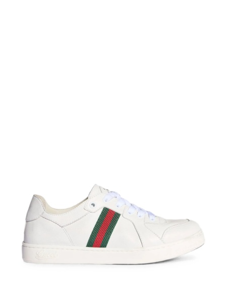 Sneakers Gucci albi din piele