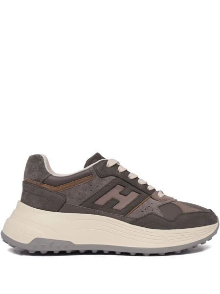 Sneakers Hogan gri din piele intoarsa