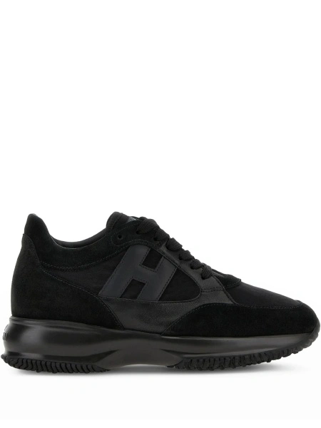 Sneakers Hogan negri din poliamida si piele