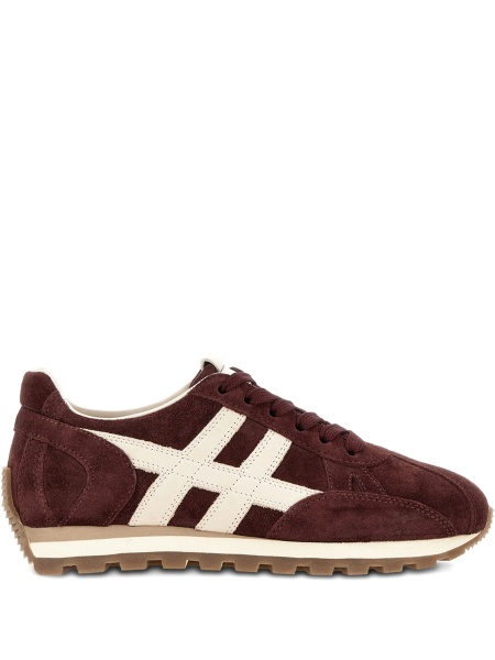 Sneakers Hogan rosii din piele intoarsa