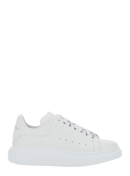Sneakers Low Top Sneaker 'Alexander McQueen' with logo lettering on tongue and heel in white leather for men