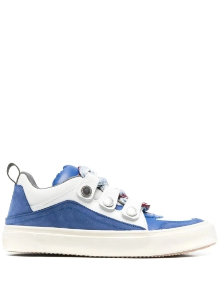 Sneakers Marcelo Burlon albastri din bumbac si piele