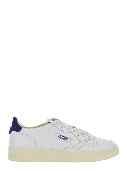 Sneakers 'Medalist Low' White and Blue Sneakers with Contrast Pull-tab in Leather for Men