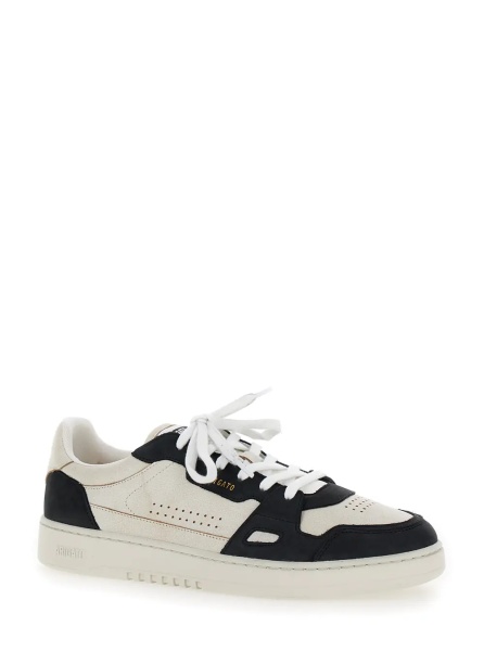 Sneakers Men's Black and Beige Leather Logo 'Dice Lo' Bicolor Sneakers