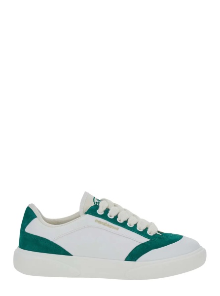 Sneakers 'MENS DEL MAR' White Sneaker with logo lettering on the side in leather and Tech Fabric for Men