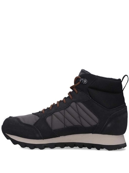 Sneakers Merrell negri din piele intoarsa si material textil