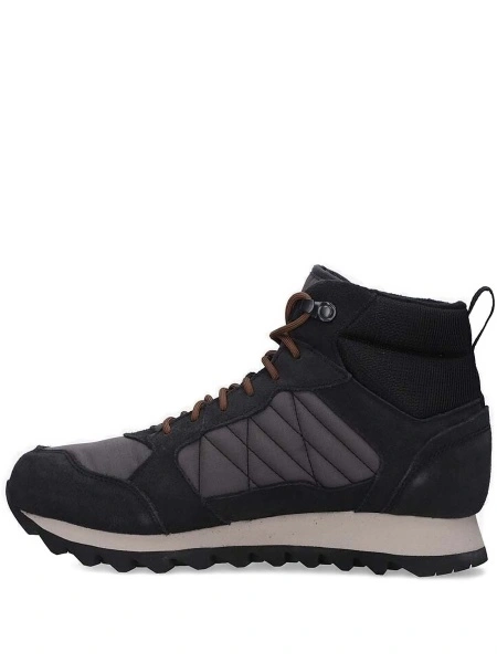 Sneakers Merrell negri din piele intoarsa si material textil